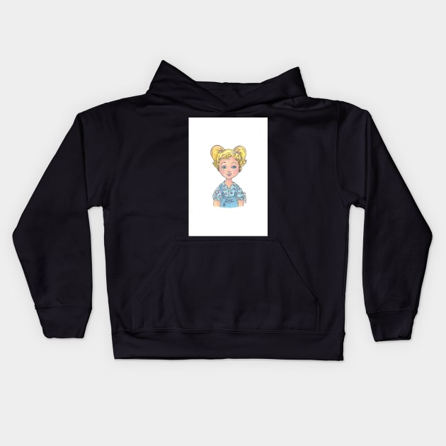 Kids Design Line - Overalls Kids Hoodie by LauraCLeMaster